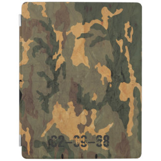Symmetrical Grunged Green Tan Olive Camouflage iPad Smart Cover