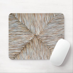 Symmetrical Natural Fiber Weave Pattern Mouse Pad