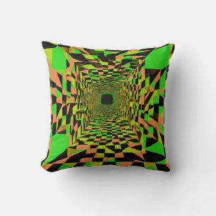 **"Symmetrical Optical Illusion Pillow: Ganja and Throw Pillow