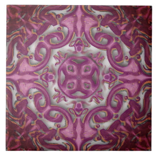 Symmetrical pattern (azulejos like) ceramic tile