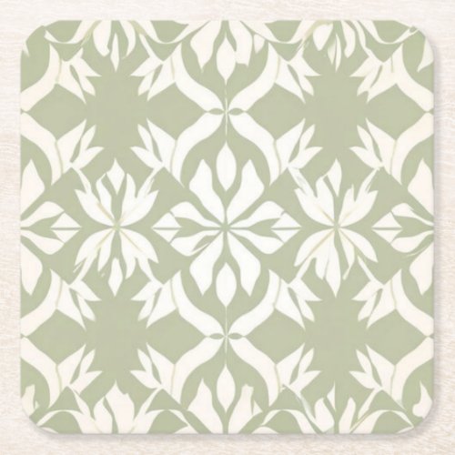 symmetrical pattern square paper coaster
