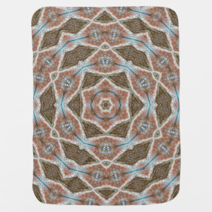 Symmetrical scales: circular tissue pattern. baby blanket