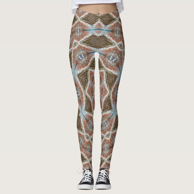Symmetrical scales: circular tissue pattern. leggings (Front)