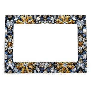Symmetrical snowflake pattern magnetic frame