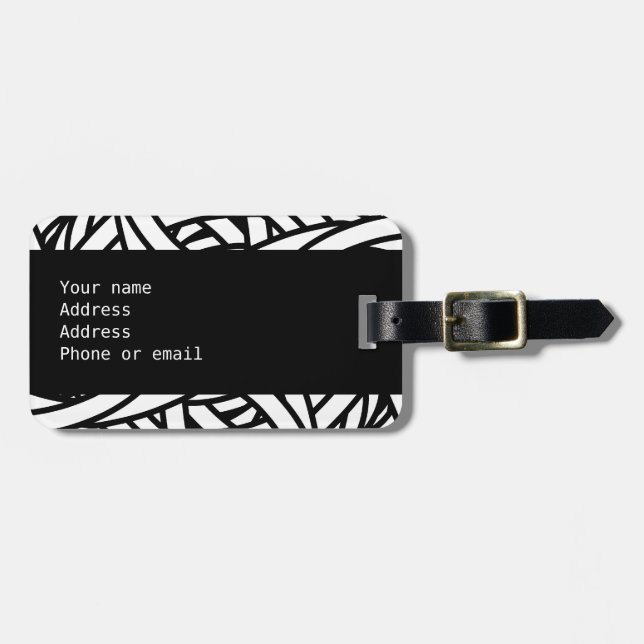 Symmetrical weave design luggage tag (Front Horizontal)