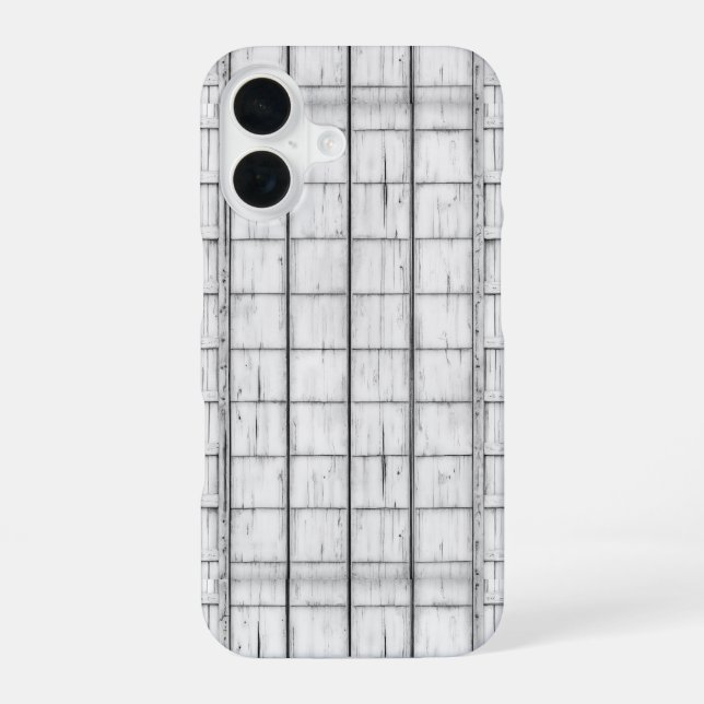 Symmetrical Whitewashed Wood Pattern Iphone Case (Back)