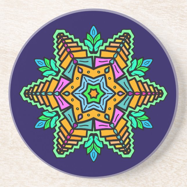 Symmetry Geometric Star  Coaster (Front)