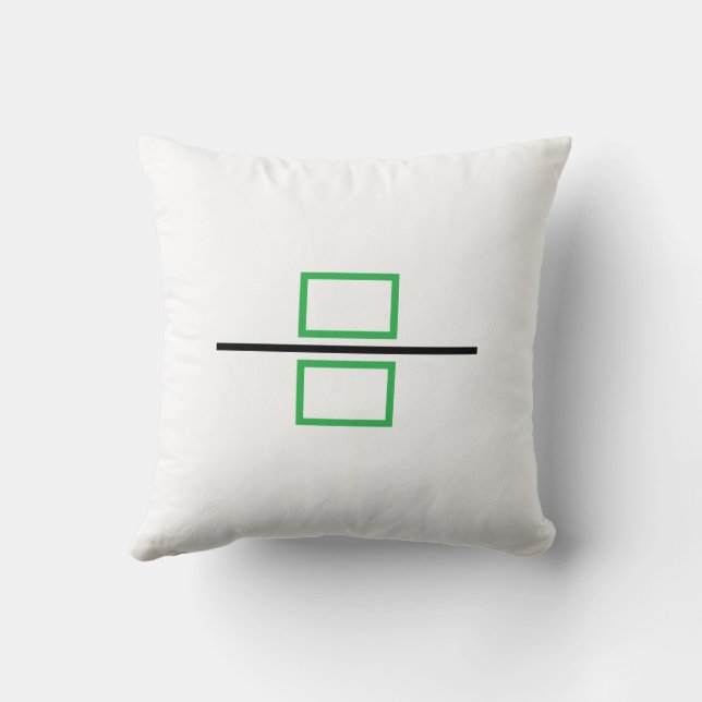 symmetry green throw pillow (Back)