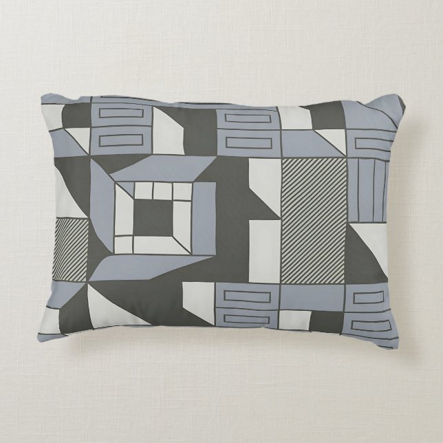 Symmetry in Motion: A Study of Geometric Patterns Accent Pillow (Back)