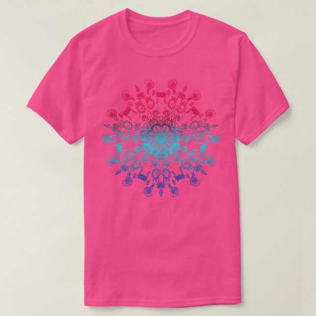 Symmetry Tattoo adult coloring theme  T-Shirt (Design Front)