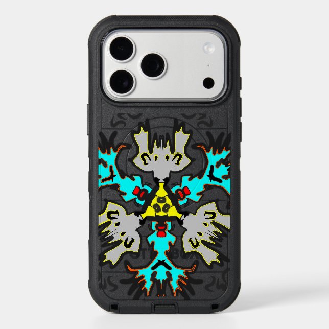 Symmetry Tribal Blue Otterbox iPhone Case (Back)