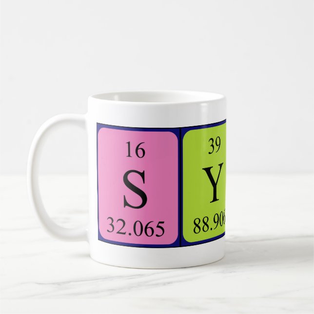 Symone periodic table name mug (Left)