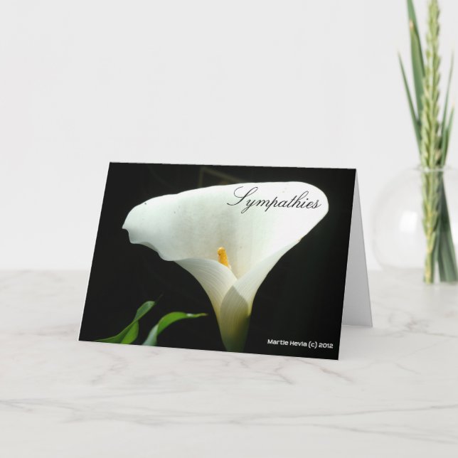 Sympathies - Calla Lily Card (Front)