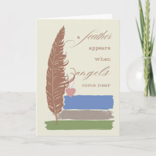 Sympathy a Feather Appears When Angels Psalm 91:4 Card