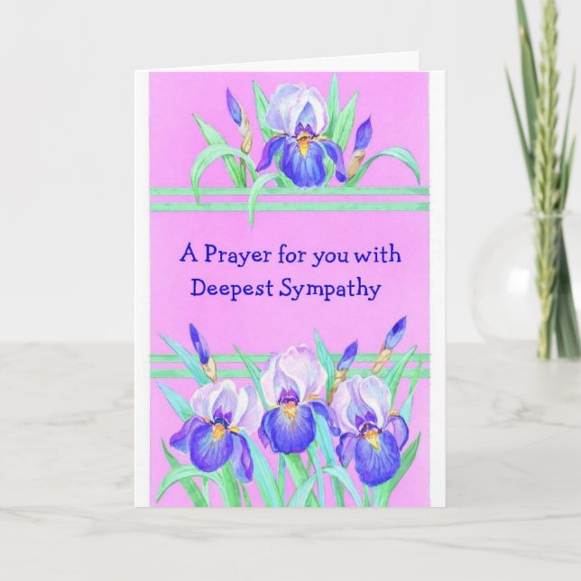Sympathy-A Prayer for you with Deepest Sympathy Card (Front)