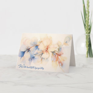 Sympathy Abstract Dogwood Flowers Card