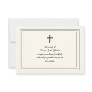 Sympathy Acknowledgement Card