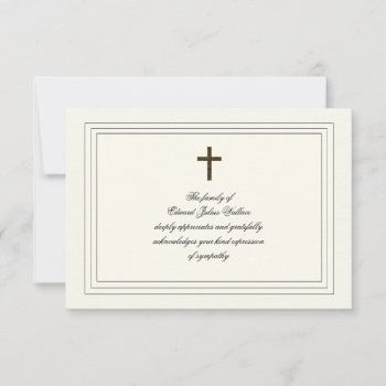 Sympathy Acknowledgement Card by CottonLamb at Zazzle