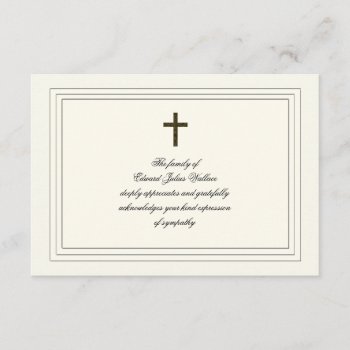 Sympathy Acknowledgement Card by CottonLamb at Zazzle