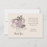 Sympathy Acknowledgement Floral Thank You Card at Zazzle