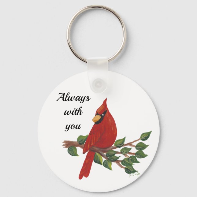 sympathy Always with you Cardinal  Keychain (Front)