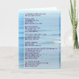 Sympathy and Grief Poem- Hawaii Sea Card