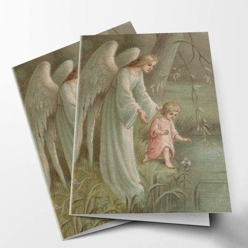 Sympathy Angels Catholic Sympathy Thank You Card