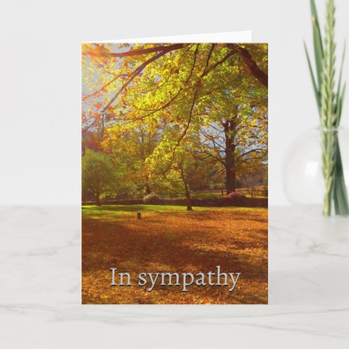 Sympathy Autumn Leaves  Card