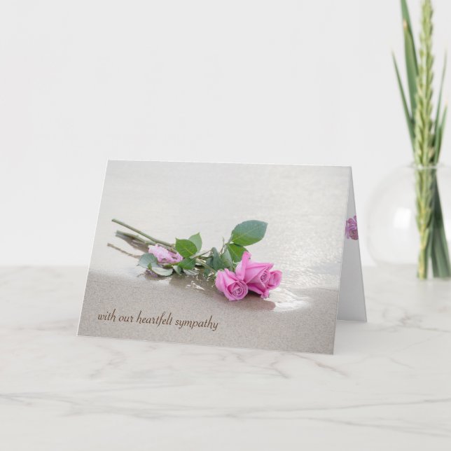 sympathy beach roses card (Front)