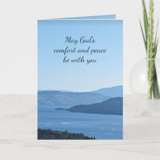 Sympathy Beautiful Mountain Lake Scenery Card