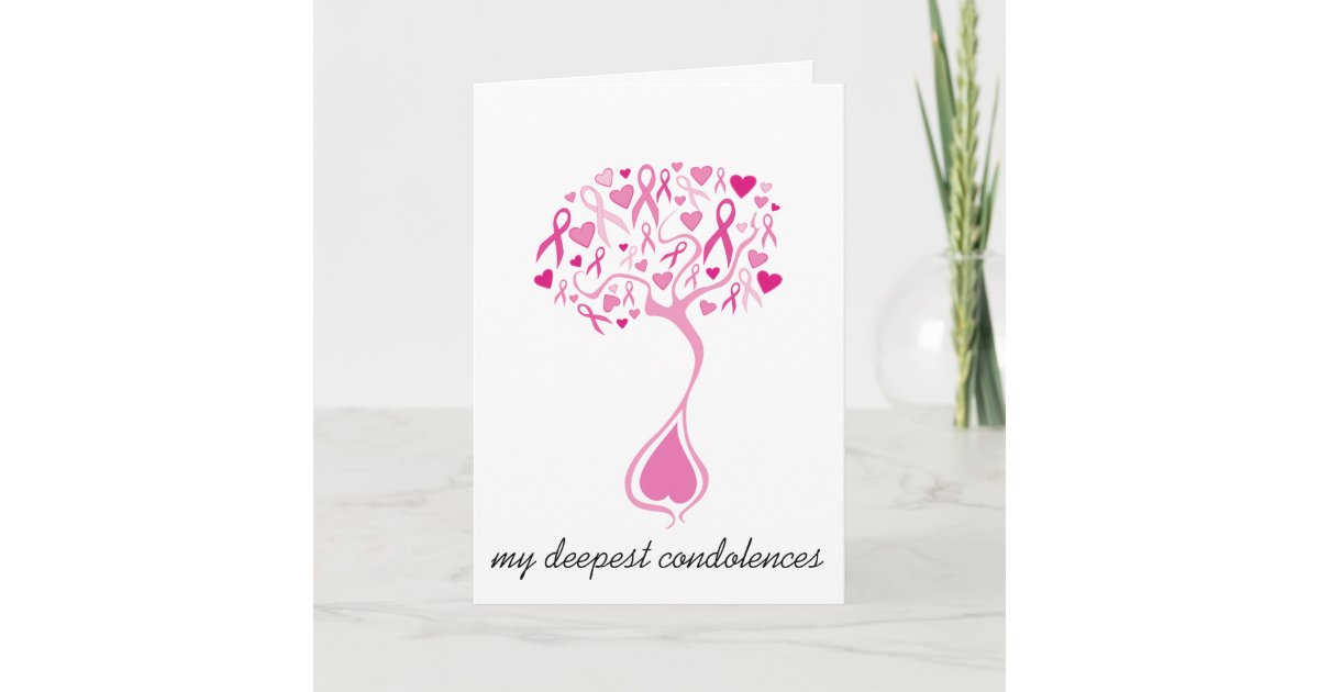 Sympathy/Bereavement Card for Breast Cancer | Zazzle