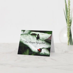 Sympathy - Black Butterfles - Caladium Card
