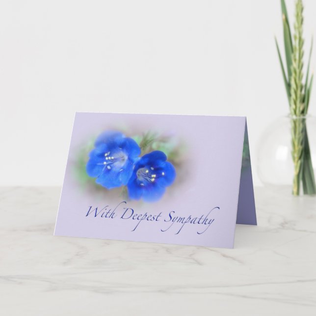 Sympathy - Blue Wildflower Card (Front)