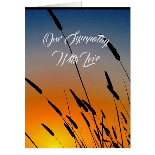 Sympathy Botanical Sunset (Big 18 x 24) Card (Front)