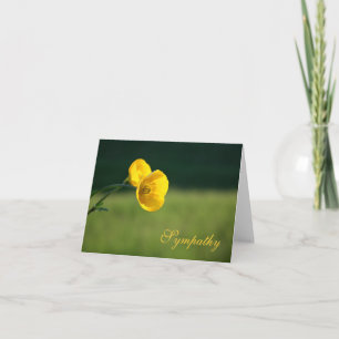Sympathy Buttercup Design Blank Inside Card 
