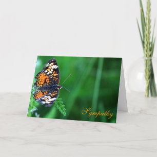 Sympathy Butterfly Design Blank Inside Card