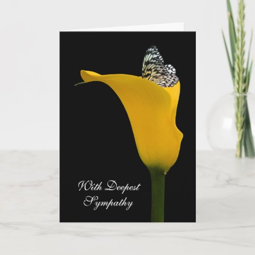 Sympathy Butterfly in Calla Lily  Card