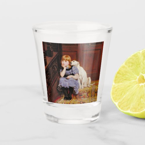 Sympathy by Briton Riviere Shot Glass