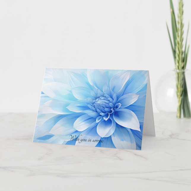 Sympathy Card Blue floral (Front)
