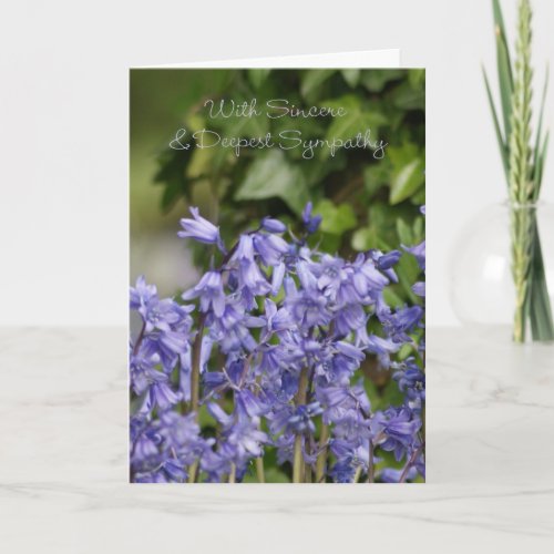 Sympathy Card _ Bluebells And Ivy