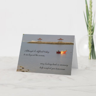 Sympathy card - boat on the water