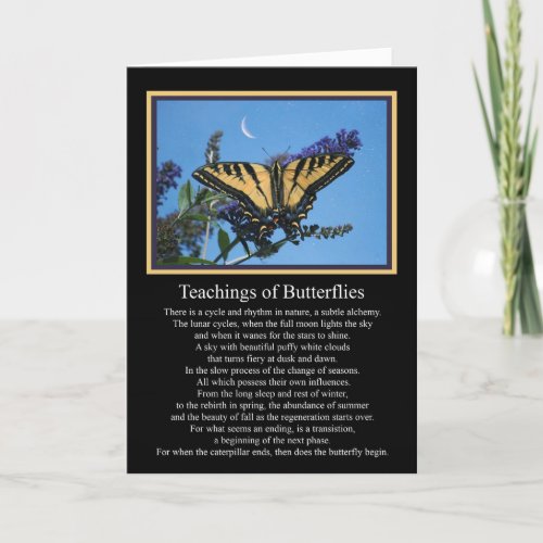 Sympathy Card Butterfly Transition Metaphysical