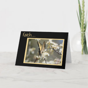 Sympathy Card: Butterfly w verse on Faith Card