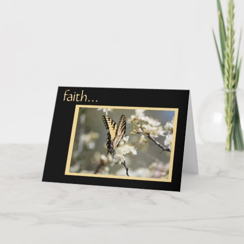 Sympathy Card Butterfly w verse on Faith Card