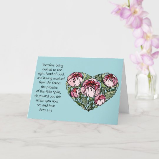 sympathy card floral heart bible verse on faith card