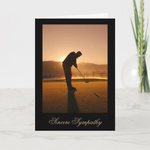 Sympathy Card for a Man who Loved Golf