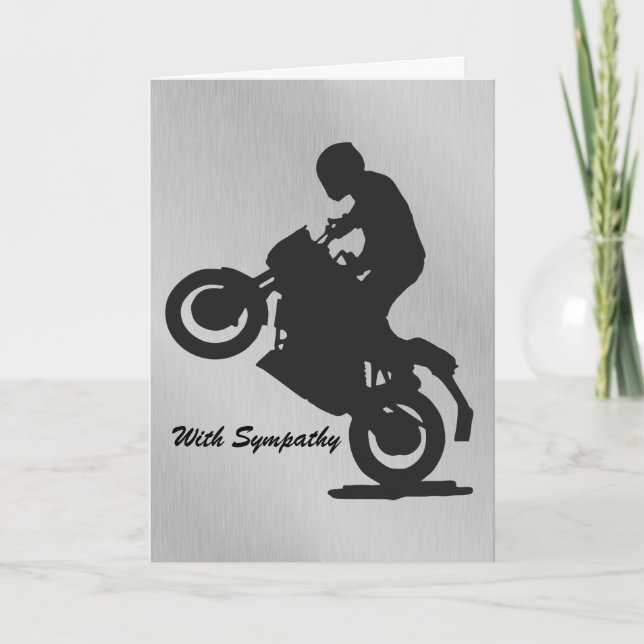 Sympathy Card for a Motorcycle Rider (Front)