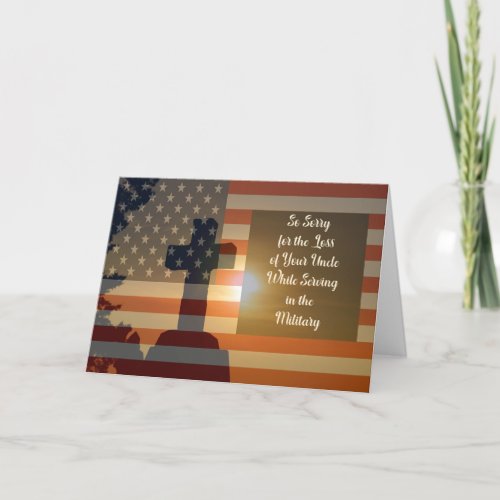 Sympathy Card for Deceased Military Uncle