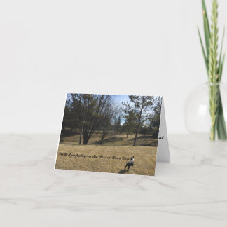 Sympathy card for dog pet Boston terrier
