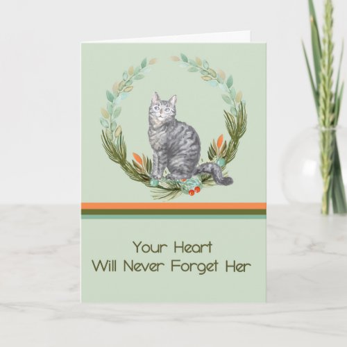 Sympathy Card for Female Tabby Cat